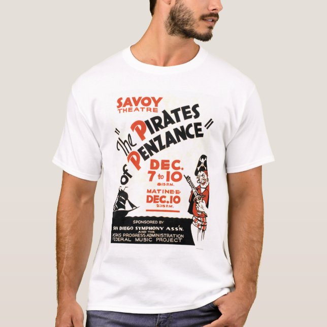 Piraten von Penzance WPA 1938 T-Shirt (Vorderseite)