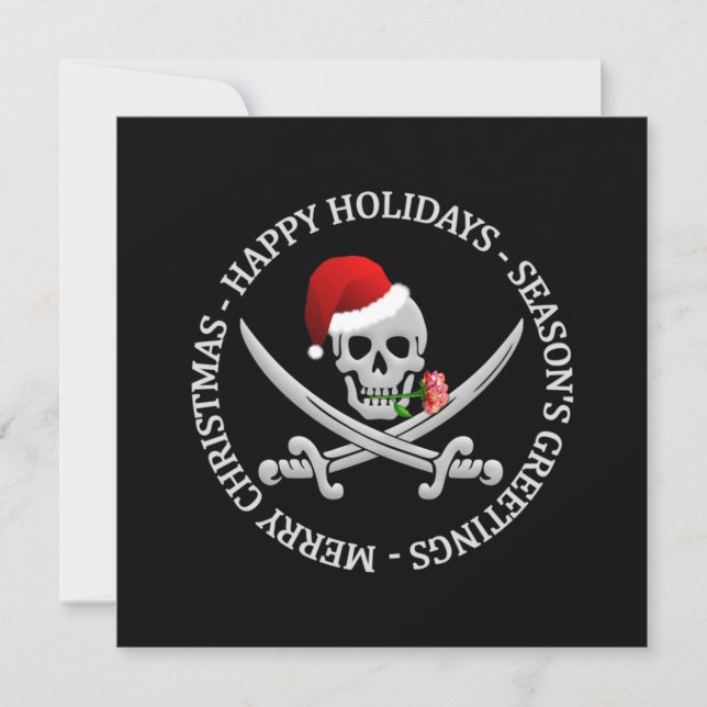 Piraten Weihnachten Einladung - anpassen (Vorderseite)