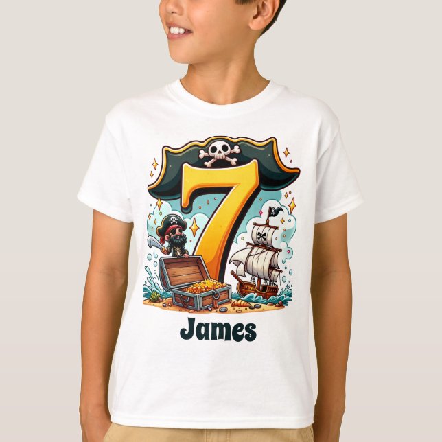 Piratenabenteuer - Feiern von 7 Meeren Spaß T-Shirt (Vorderseite)