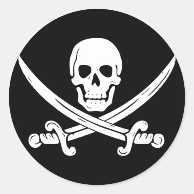Piratenaufkleber Runder Aufkleber (Vorderseite)