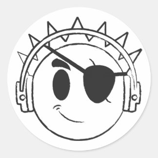 Piratenaufkleber Runder Aufkleber