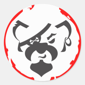 Piratenbär Runder Aufkleber