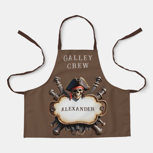 Piratenchef personalisierbare Schürze (Vorderseite)
