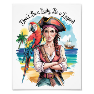 Piratendame Piraten-Schönheit An Deck Fotodruck