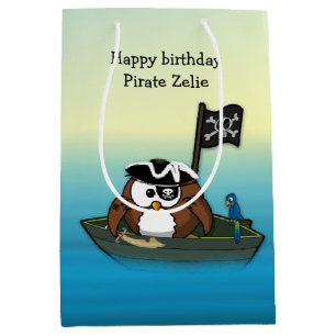 Pirateneulen-Geschenktasche Mittlere Geschenktüte