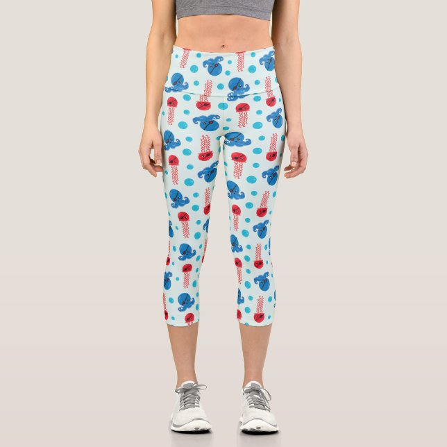 Piratenfisch, Seeteufel, Meerestiere Capri Leggings (Vorderseite)
