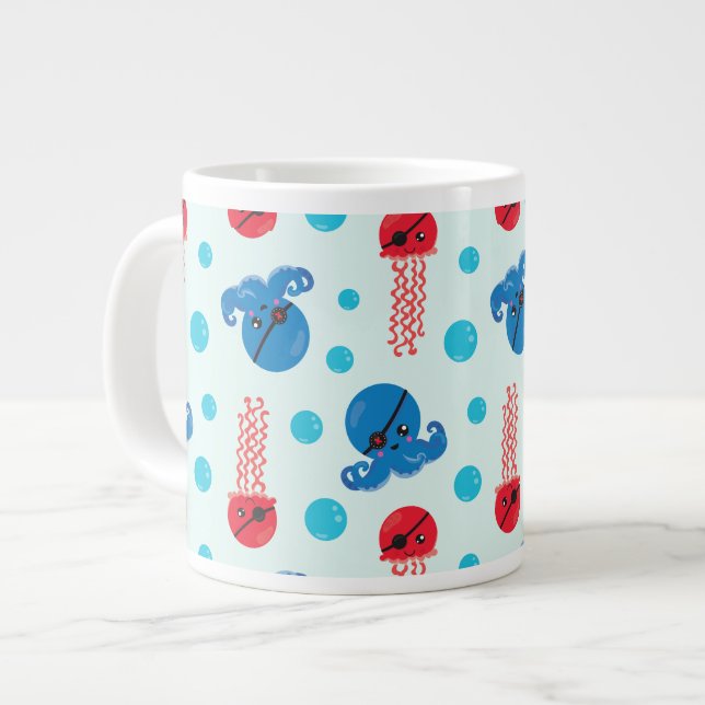 Piratenfisch, Seeteufel, Meerestiere Jumbo-Tasse (Vorderseite Links)