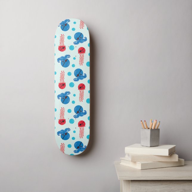 Piratenfisch, Seeteufel, Meerestiere Skateboard (Wandkunst)