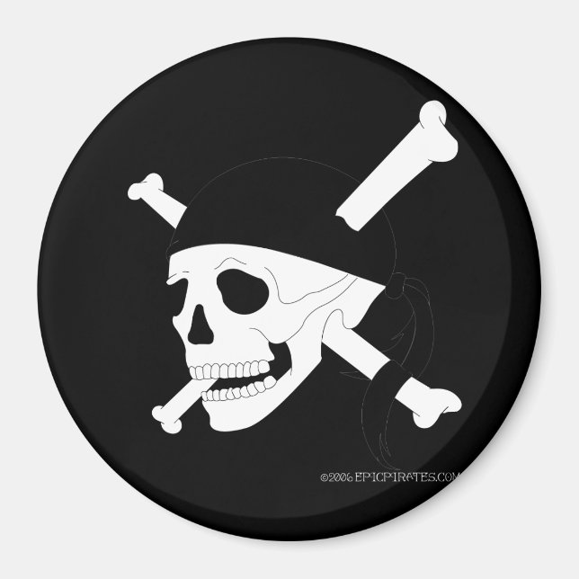 Piratenflagge #1 magnet (Vorne)