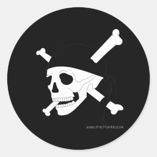 Piratenflagge #1 runder aufkleber