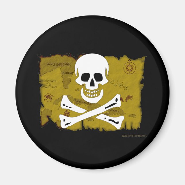 Piratenflagge #3 magnet (Vorne)