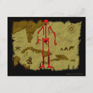 Piratenflagge #6 postkarte