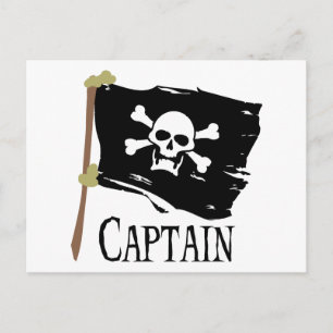 Piratenflagge Captain Postkarte