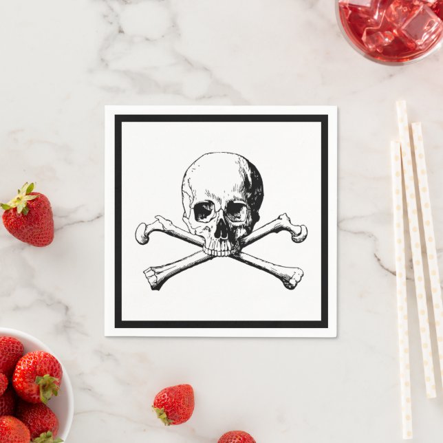 Piratenflagge-Cocktail Serviette (Beispiel)