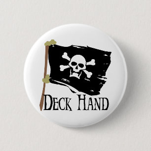 Piratenflagge-Deckarbeiter Button