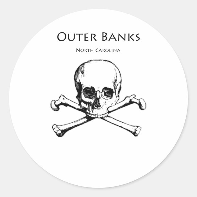 Piratenflagge der Außenbanken Runder Aufkleber (Vorderseite)