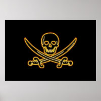 Piratenflagge der leuchtenden Piratenflagge
