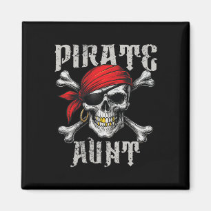 Piratenflagge der Piraten und Schädelknochen Magnet