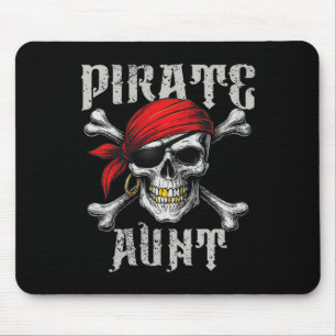 Piratenflagge der Piraten und Schädelknochen Mousepad