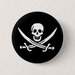 Piratenflagge der Piratenflagge Button