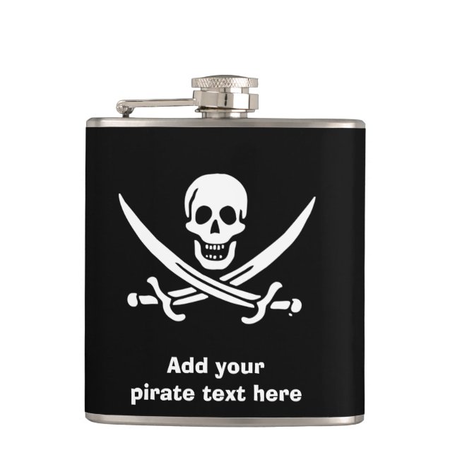 Piratenflagge der Piratenflagge Flachmann (Vorderseite)