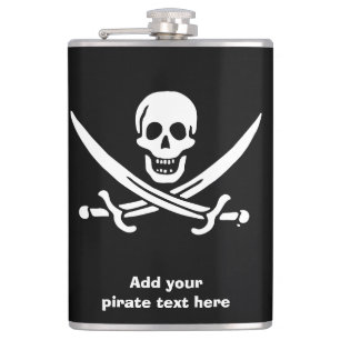 Piratenflagge der Piratenflagge Flachmann