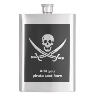 Piratenflagge der Piratenflagge Flachmann