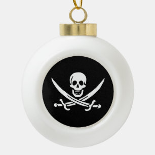 Piratenflagge der Piratenflagge Keramik Kugel-Ornament