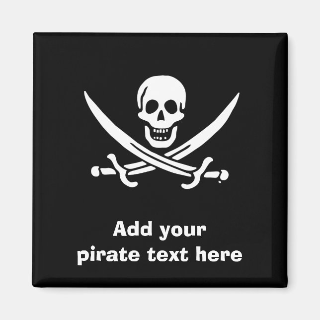 Piratenflagge der Piratenflagge Magnet (Vorne)