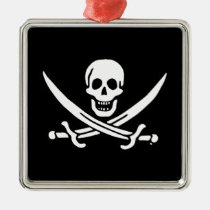 Piratenflagge der Piratenflagge Ornament Aus Metall
