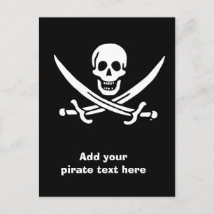Piratenflagge der Piratenflagge Postkarte