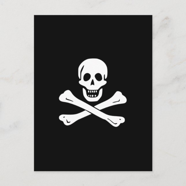 Piratenflagge der Piratenflagge Postkarte (Vorderseite)