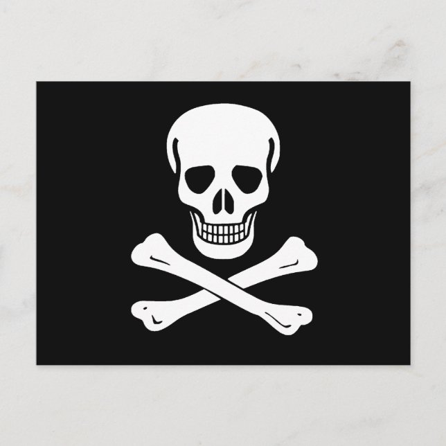 Piratenflagge der Piratenflagge Postkarte (Vorderseite)