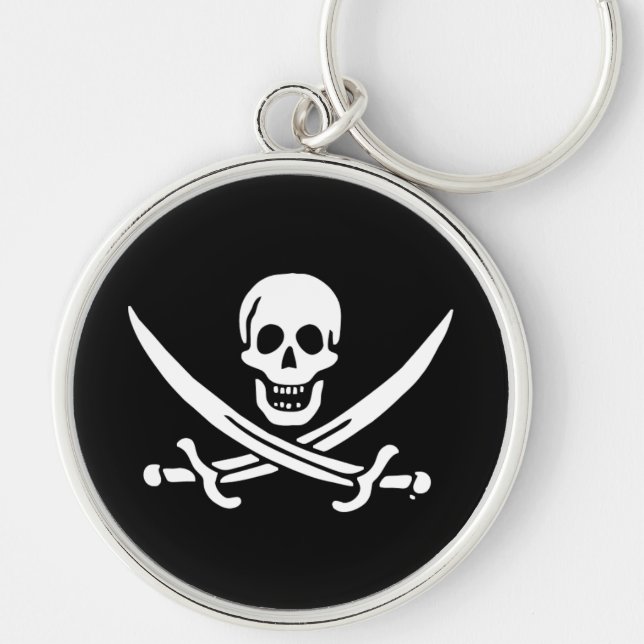 Piratenflagge der Piratenflagge Schlüsselanhänger (Vorne)