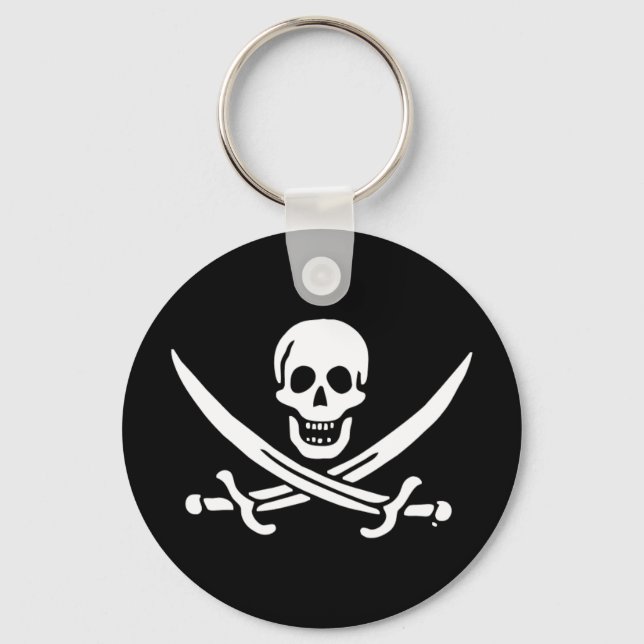 Piratenflagge der Piratenflagge Schlüsselanhänger (Vorderseite)