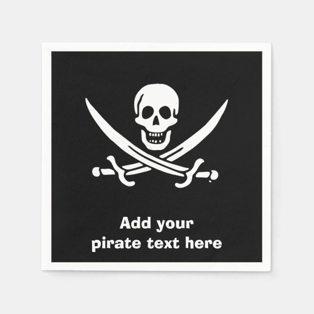 Piratenflagge der Piratenflagge Serviette (Vorderseite)