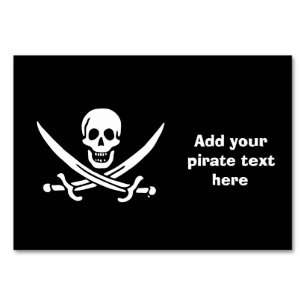 Piratenflagge der Piratenflagge Tischnummer
