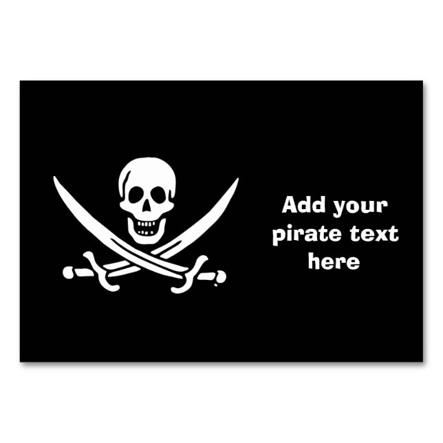 Piratenflagge der Piratenflagge Tischnummer (Vorderseite)