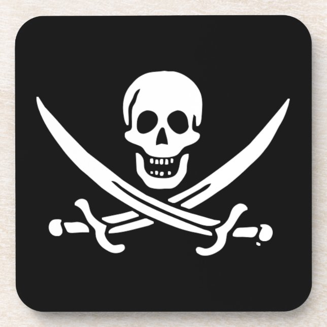 Piratenflagge der Piratenflagge Untersetzer (Vorderseite)