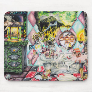 Piratenflagge des Geisterpferdes - Kunstwerk Mousepad
