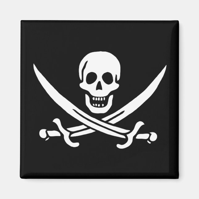 Piratenflagge des Jacks Calico Magnet (Vorne)