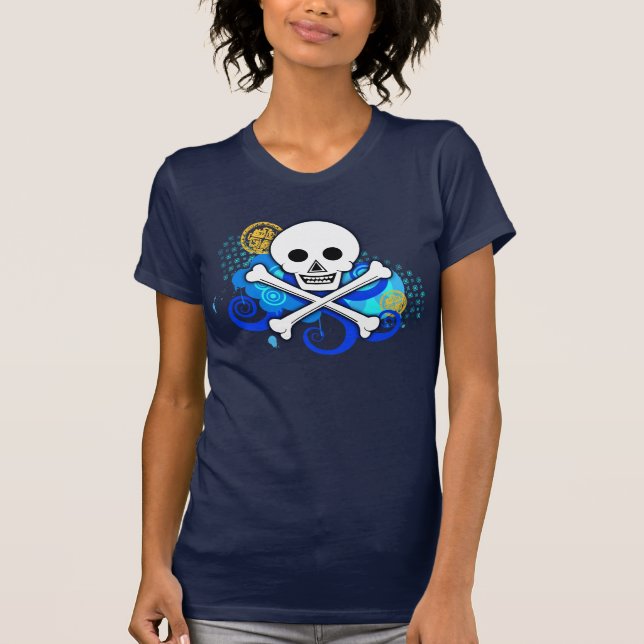 Piratenflagge die 2,0 erweiterten Farben der T-Shirt (Vorderseite)