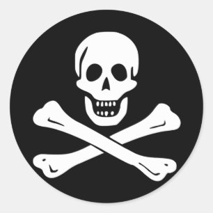 Piratenflagge Edward England Runder Aufkleber