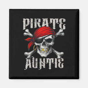 Piratenflagge-Fahne Piratentum und Schädelknochen Magnet