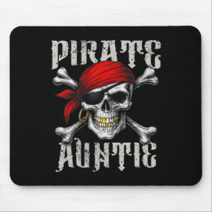 Piratenflagge-Fahne Piratentum und Schädelknochen Mousepad