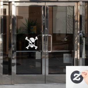 Piratenflagge Fensteraufkleber