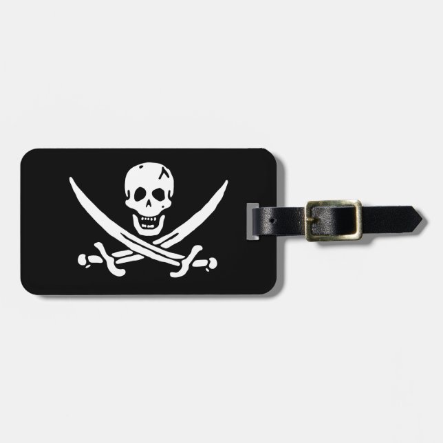 Piratenflagge Gepäckanhänger (Vorderseite horizontal)