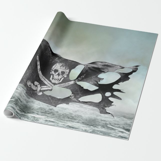 Piratenflagge Geschenkpapier (Ungerollt)