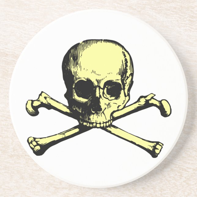 Piratenflagge Getränkeuntersetzer (Vorne)
