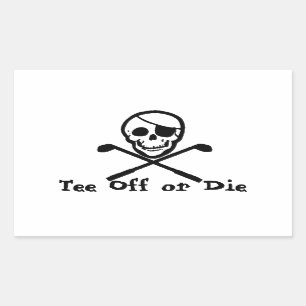 Piratenflagge Golf Cart Autoaufkleber Rechteckiger Aufkleber